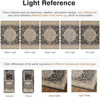 HUGEAR Machine Washable Hallway Runner Rugs 2x6 Vintage Black Neutral Style Non Slip Stain Resistant Low Pile Throw Carpet for Bedroom Kitchen Retro Aesthetic Modern Decor