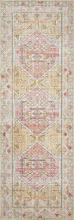 Loloi II Skye Collection SKY-04 Gold/Blush 2'-6" x 7'-6" Runner Rug