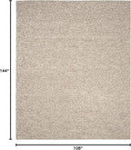 SAFAVIEH Area Rug 9x12 - Natura Collection - Large - Beige, Handmade Wool Blend, Textured Design, Ideal for Living Room, Bedroom, Dining Space (NAT620B)