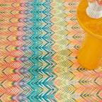 Dash & Albert Seneca Multi Machine Washable Rug, 6 X 9 Feet, Multi Graphic Pattern