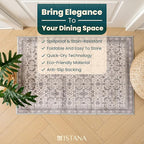 Istana 2x3 Rugs - Pale Rose Beige Area Rug - Foldable Washable 2x3 Rug - Non Shedding Rugs for Entryway - Anti-Slip Washable Carpet Area Rug Soft Microfiber