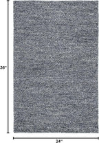 SAFAVIEH Natura Collection Accent Rug - 2' x 3', Dark Grey, Handmade Wool Blend, Textured Design, Ideal for Hallway, Bedroom, Foyer (NAT620H)