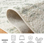 SAFAVIEH Adirondack Collection Runner Rug - 2'6" x 10' Runner, Ivory & Green, Modern Diamond Distressed Design, Ideal for High Traffic Areas in Living Room, Bedroom, Dining (ADR131X-210)