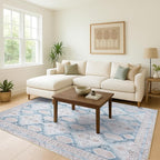 Washable Area Rug. Modern Farmhouse. Vintage. Turkish. Bohemian. Distressed. Oriental. Traditional. Rugs for Living Room. Dining. Bedroom. Office. Entryway. Foyer. (852CB, 2'5 x 9'8)