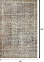 Loloi Chris Loves Julia Jules Collection JUL-09 Ink/Terracotta 8'-6'' x 11'-6'', .13" Pile Height, Area Rug