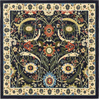 Unique Loom Espahan Collection Area Rug - Cape Cod (7' 10" Square, Navy Blue/ Black)