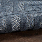 Nourison Home Versatile Navy Blue 5' x 7' Area Rug - Easy Clean, Non Shedding, Bed Room, Living Room, Dining Room, Kitchen (5' x 7')