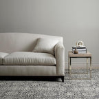 Dash & Albert Temple Charcoal Hand Micro Hooked Wool Rug, 5 X 8 Feet, Grey Geometric Pattern