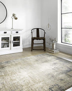 Loloi Teagan Collection TEA-08 Ivory/Mist 2'-8" x 4' Accent Rug, Large, Soft Neutral Rug, High-Traffic for Living Room, Bedroom, Home Office, Dining Area
