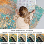 Lahome Modern Abstract Runner Rug - 2x4.3 Washable Hallway Rug Runner Soft Bathroom Mat, Non Slip Indoor Throw Carpet Runner for Bedside Camper Basement Laundry Room Front Door, Rosy Clouds