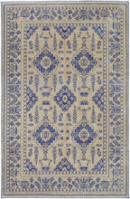 Alfa Rich 4x6 Gold Navy Blue Washable Area Rugs for Living Room Bedroom Kitchen Dining Cotton Rug