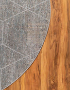 Unique Loom Trellis Frieze Collection Area Rug - Geometric (8' Round, Blue Multi/ Ivory)