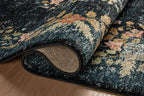 Loloi Rifle Paper Co. Laurel Collection LAU-01 Dark Navy 7'-10" x 10' Area Rug