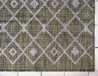 Unique Loom Outdoor Trellis Collection Area Rug - Tribal Trellis (9' x 12' Rectangle, Green/ Natural)