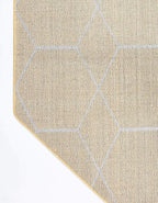 Unique Loom Trellis Frieze Collection Area Rug - Geometric (7' 10" Octagon, Yellow/ Ivory)