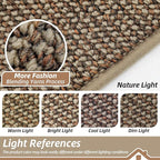 BEQHAUSE Dirt Trapper Door Mat 24" x 60", Non-Slip Washable Doormats Entrance Mat, Dirt Resistant and Absorbent Welcome Mat, Low Profile Floor Mats for Front Back Door and Entryway, Beige