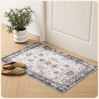 Istana Area Rug 2x4 - Multi Colors 2x4 Washable Rug Non Slip - Pet Friendly Living Room Rug - Non Shedding Washable Rugs for Bedroom - Foldable Bathroom Rugs