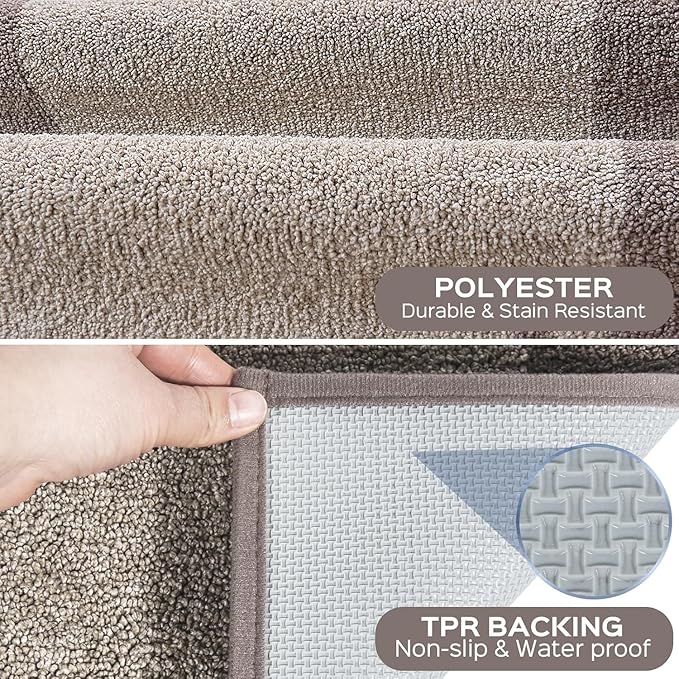 Machine Washable Kitchen Rug 32" x 84", Non Slip Kitchen Mat for Floor, Absorbent Entrance Runner Rug for Bedroom, Hallway, Bathroom, Door (Roll Packing)