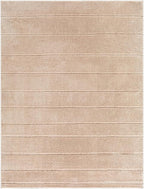 Livabliss x Our PNW Home Cascade Minimalist Striped Area Rug, 2'7" x 12', Taupe