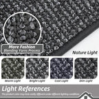 BEQHAUSE 2x3 Entryway Rug Indoor Door Mat Non-Slip Washable, Hallway Rugs Absorbent & Stain Resistant Hall Carpet Runner Rugs for Entryway, Front Door Floor Mats Laundry Room Rugs for Entry, Charcoal