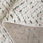 SAFAVIEH Adirondack Collection Area Rug - 5'1" x 7'6", Ivory & Dark Green, Chevron Design, Non-Shedding & Easy Care, Ideal for High Traffic Areas in Living Room, Bedroom, Dining (ADR104X-5)
