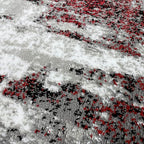 LUXE WEAVERS Modern Abstract Art Red 2x7 Area Rug