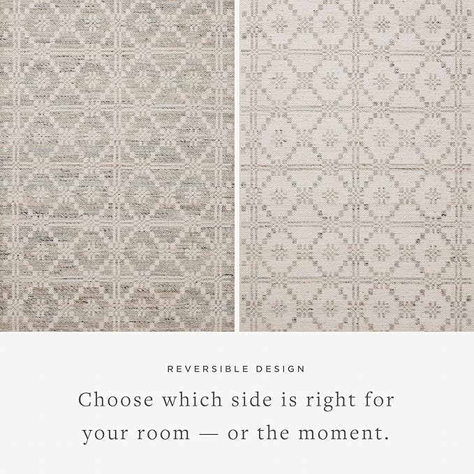 Loloi Angela Rose Rivers Collection RIV-02 Lagoon/Ivory 9'-3" x 13' Reversible Area Rug