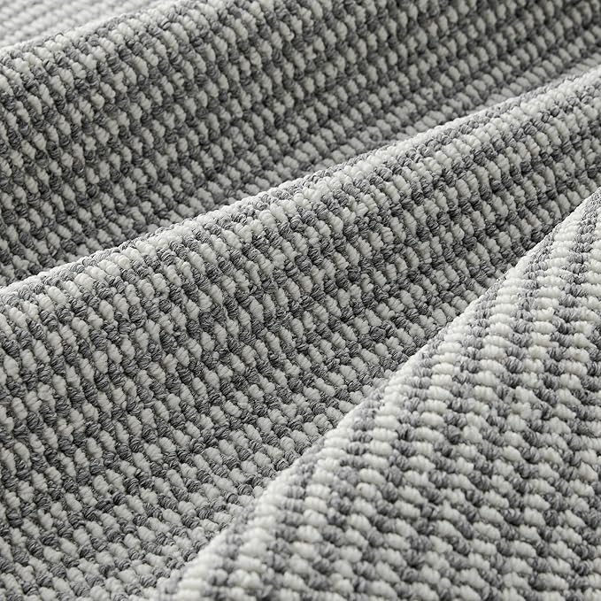 Bedsure 3x5 Faux Wool Area Rugs for Living Room, Machine Washable Carpet, Non-Slip Backing, Pet Friendly Throw Rug for Bedroom Dining Room, Gray