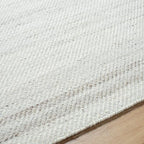 Mark&Day Wool Rugs, 2x3 Janmichael Solid and Border Gray/Ivory Area Rug, Grey Ivory Black Carpet for Living Room, Bedroom or Kitchen (2' x 3')