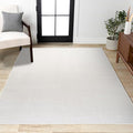 JONATHAN Y Haze Solid Low-Pile Cream Indoor Area Rug 10x14, Coastal,Bohemian,Minimalist,Classic, Easy-Cleaning for Living Room,Bedroom,Kitchen,Pet Friendly,Non-Shedding (SEU100T-14)