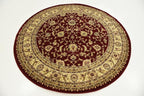 Unique Loom Voyage Collection Traditional Oriental Classic Intricate Design Area Rug (6' 0 x 6' 0 Round, Red/Gold)