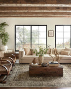 Loloi Magnolia Home by Joanna Gaines Sinclair Collection SIN-01 Pebble/Taupe 5'-0" x 7'-0", .25" Pile Height, Machine Washable, Area Rug