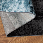 Rugshop Contemporary Circle Design Runner Rug, Non-Shedding Carpet for Hallway, Kitchen, or Entryway, Gray, 2'7" x 12'