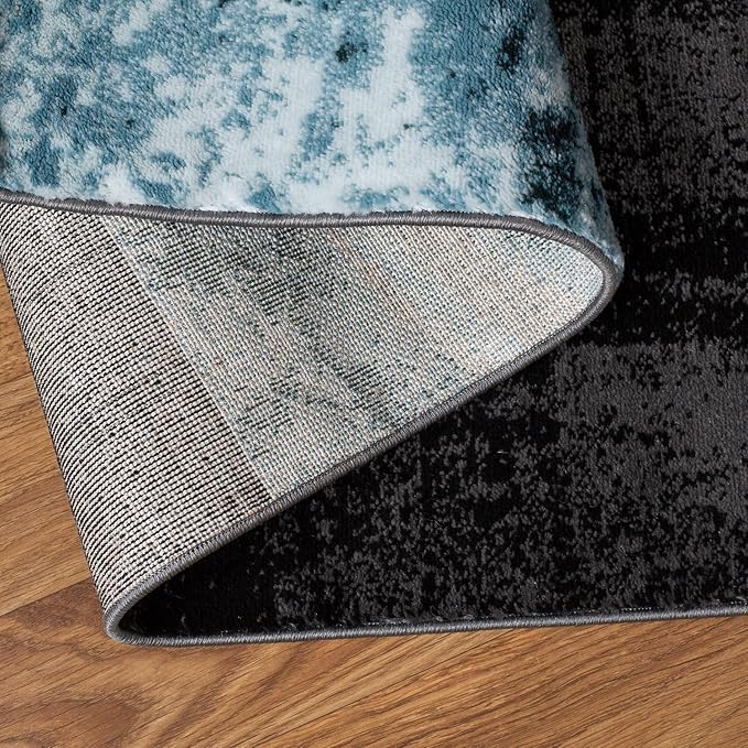 Rugshop Contemporary Abstract Circle Design Soft Round Area Rug 8' Gray