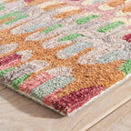 Dash and Albert Paint Chip Wool Area Rug - 4' x 6' Clay Graphic Hand Micro Hooked Accent Rug - Durable, High Traffic Areas Hallway, Living Room, Stairs
