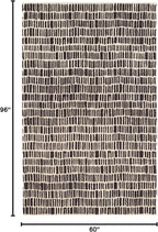 Dash and Albert Roark Wool Area Rug - 5' x 8' Charcoal Geometric Hand Tufted Accent Rug - Durable, High Traffic Areas Hallway, Living Room, Stairs - Premium Luxury Hotel Quality Soft Breathable