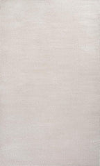 Eyely UES100D-4 Supersoft Haze Solid Low-Pile Indoor Area Rug Casual;Contemporary;Solid;Traditional, Bedroom, Kitchen, Living Room, Easy-Cleaning, Non-Shedding, 4 X 6, Ivory