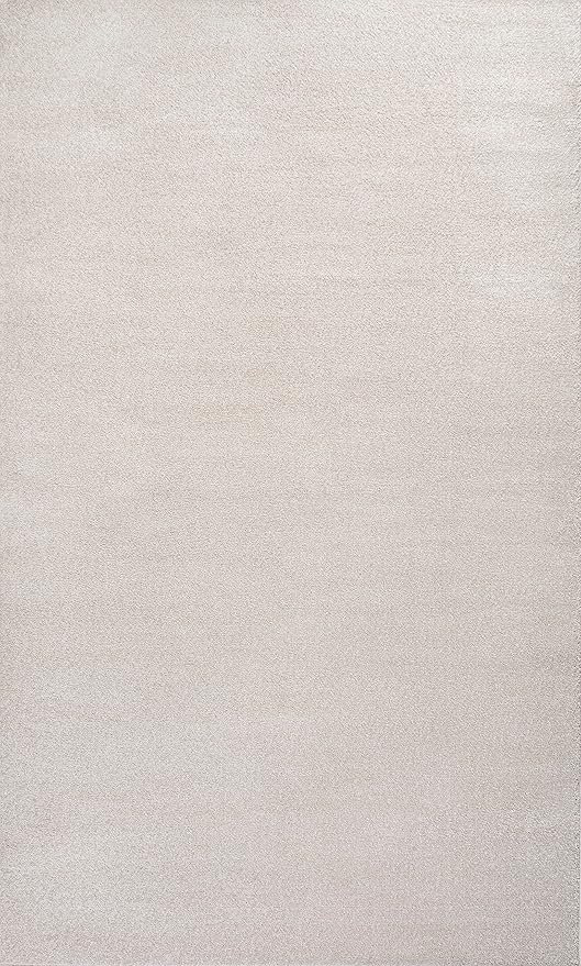 Eyely UES100D-3 Supersoft Haze Solid Low-Pile Indoor Area Rug Casual;Contemporary;Solid;Traditional, Bedroom, Kitchen, Living Room, Easy-Cleaning, Non-Shedding, 3 X 5, Ivory