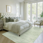 Sage Green Area Rugs for Living Room Nursery for Baby Girl Boy, Neutral Washable Sage Green Boho Farmhouse Vintage Bedroom Rugs 6x9, Light Green and Ivory Cream