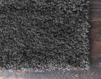 Unique Loom Solid Shag Collection Area Rug (7' 10" x 10' Rectangle, Graphite Gray)