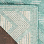Nourison Home Versatile Aqua Teal 7' x 10' Area Rug - Easy Clean, Non Shedding, Bed Room, Living Room, Dining Room, Kitchen (7' x 10')