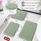 OLANLY Bathroom Rugs 30x20, Extra Soft Absorbent Chenille Bath Rugs, Rubber Backing Quick Dry, Machine Washable Bath Mats for Bathroom Floor, Tub and Shower, Home Decor Accessories, Sage Green