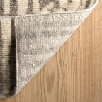 Dash & Albert Hicks Natural Hand Knotted Wool Rug, 6 X 9 Feet, Ivory Geometric Pattern - Premium Luxury Hotel Quality Soft Breathable Hypoallergenic Machine Washable Easy Care All Season