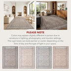 Kuden 2x3 Small Rug, Machine Washable, Non-Slip Backing, Vintage Style, Soft, Low Pile, Area Rugs for Entryway Kitchen Indoor Entrance