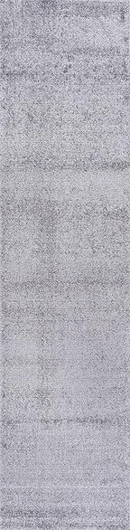 Eyely UES100A-214 Supersoft Haze Solid Low-Pile Indoor Runner Rug, Coastal, Bohemian, Minimalist, Classic, Casual for Bedroom,Kitchen,Living Room,Non Shedding,Easy-Washing, Gray, 2 X 14
