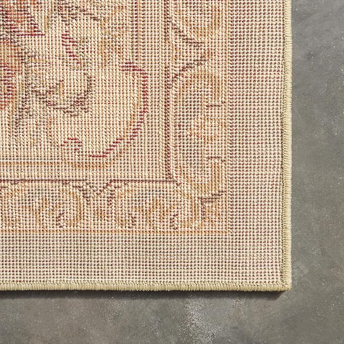 Unique Loom Versailles Collection Traditional Classic Floral Motif Area Rug (5' 0 x 5' 0 Square, Green/Ivory)