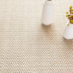 Dash & Albert Cocchi Handwoven Wool Rug, 2.5 X 8 Feet, Tan Geometric Pattern