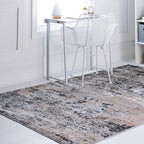 Rugs.com Leipzig Collection Rug – 10x14 Beige Low-Pile Rug Perfect for Living Rooms, Large Dining Rooms, Open Floorplans