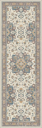 Dripex Kitchen Runner Rug-2x6 Washable Distressed Hallway Runner Oriental Medallion Carpet Non-Slip Non-Shedding Laundry Mat Foldable Thin Entry Throw Area Rug for Living Room Bedroom