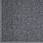 LUMI Ultra Thin Indoor Door Mat for Entrance 36"x56", Non Slip Entryway Mat, Low Profile Doormat, Unique Herringbone Design Carpet for Inside, Patio, Porch, Medium Gray